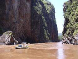 River rafting on Omo River in Ethiopia