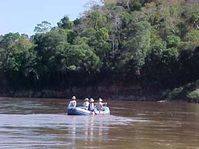 Boat on Mangoky River in Madagascar