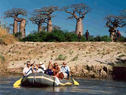 Boat on Mangoky River in Madagascar